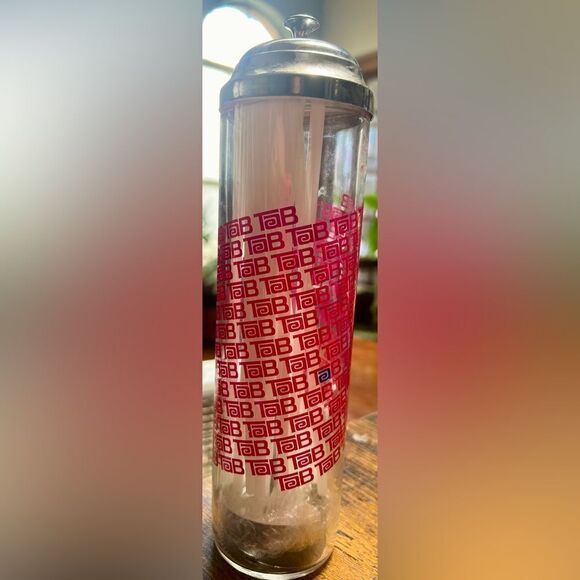 VINTAGE TAB COLA CHROME LID STRAW DISPENSER~NEW - Picture 2 of 5